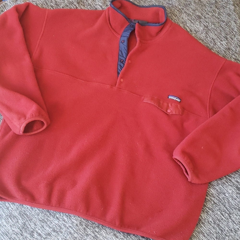 Patagonia synchilla snap pullover fleece maroon